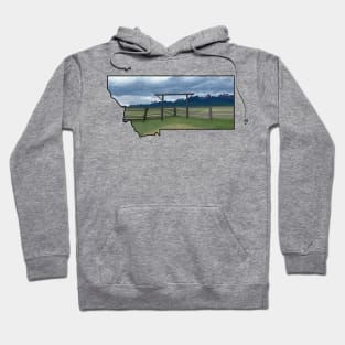 Montana - Mountain Storm Over the Old Corral Hoodie